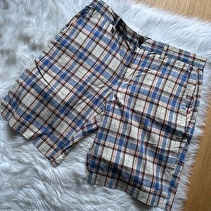Gap Plaid Shorts - Size 33 - Beige/Blue
